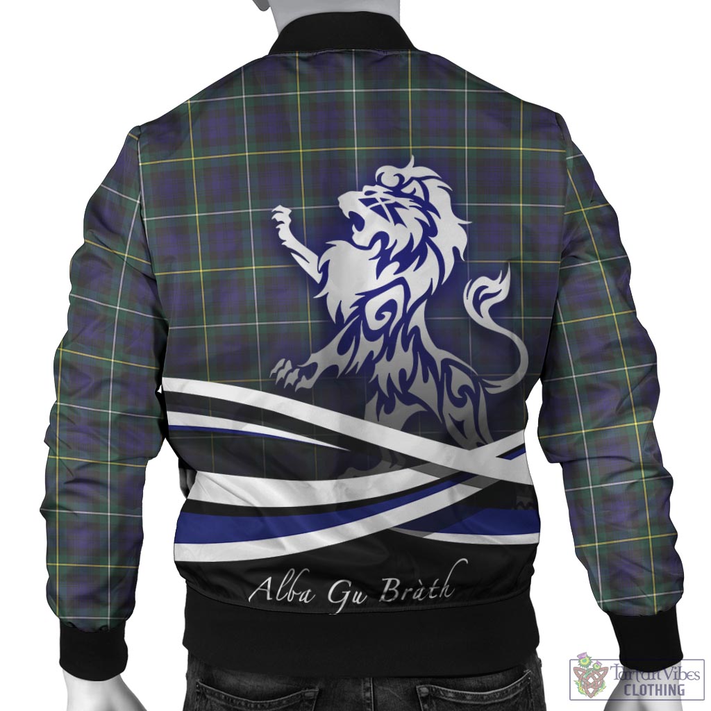 Tartan Vibes Clothing Campbell Argyll Modern Tartan Bomber Jacket with Alba Gu Brath Regal Lion Emblem