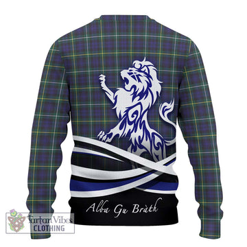 Campbell Argyll Modern Tartan Ugly Sweater with Alba Gu Brath Regal Lion Emblem