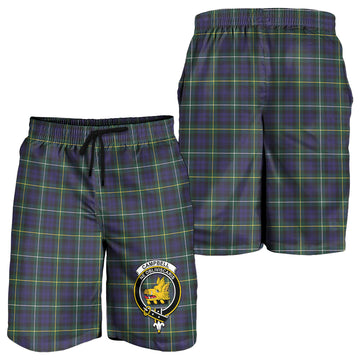 Campbell Argyll Modern Tartan Mens Shorts with Family Crest