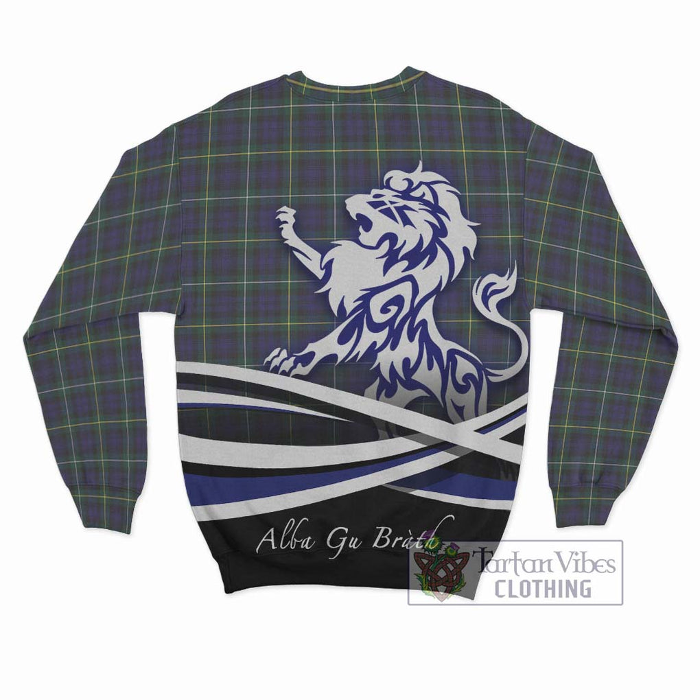 Campbell Argyll Modern Tartan Sweatshirt with Alba Gu Brath Regal Lion Emblem - Tartanvibesclothing Shop