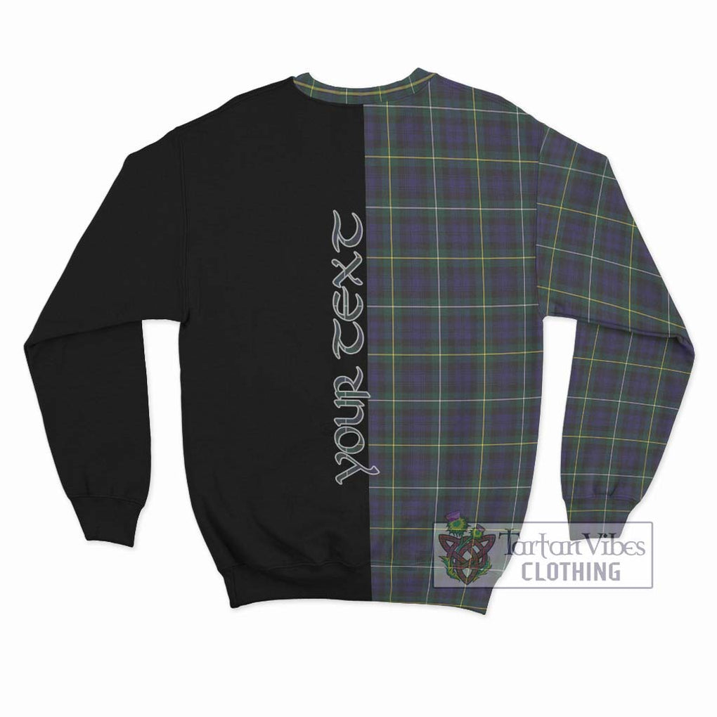 Campbell Argyll Modern Tartan Sweatshirt with Family Crest and Half Of Me Style - Tartanvibesclothing Shop