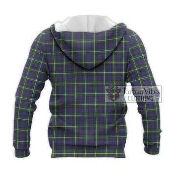 Campbell Argyll Modern Tartan Knitted Hoodie with Family Crest DNA In Me Style