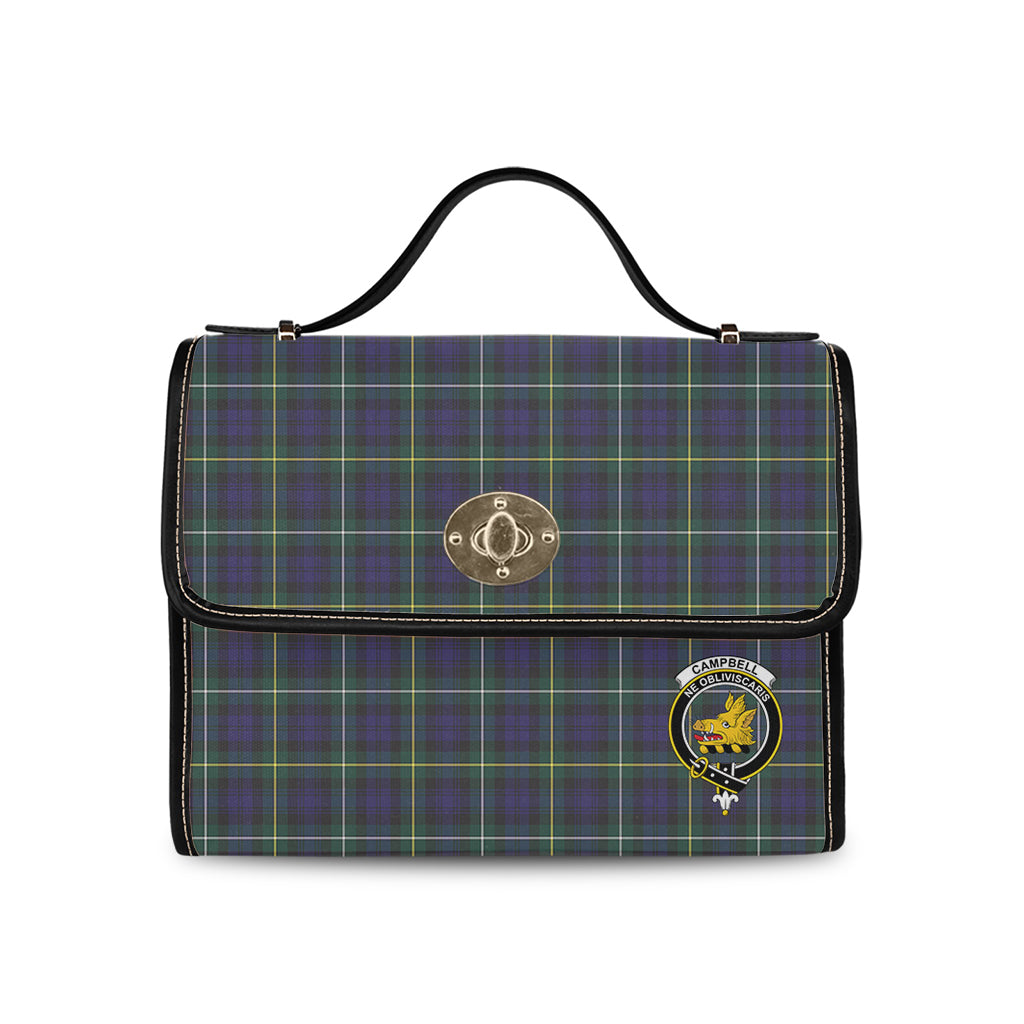 campbell-argyll-modern-tartan-leather-strap-waterproof-canvas-bag-with-family-crest