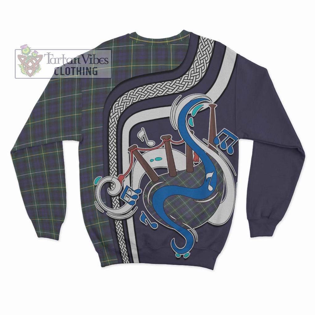 Campbell Argyll Modern Tartan Sweatshirt with Epic Bagpipe Style - Tartanvibesclothing Shop