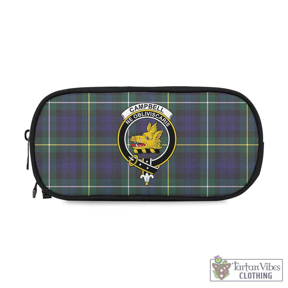 Tartan Vibes Clothing Campbell Argyll Modern Tartan Pen and Pencil Case with Family Crest