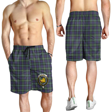 Campbell Argyll Modern Tartan Mens Shorts with Family Crest