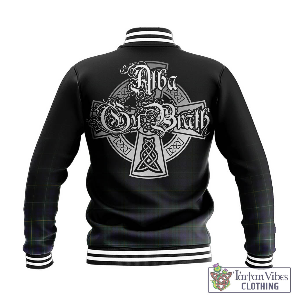 Tartan Vibes Clothing Campbell Argyll Modern Tartan Baseball Jacket Featuring Alba Gu Brath Family Crest Celtic Inspired