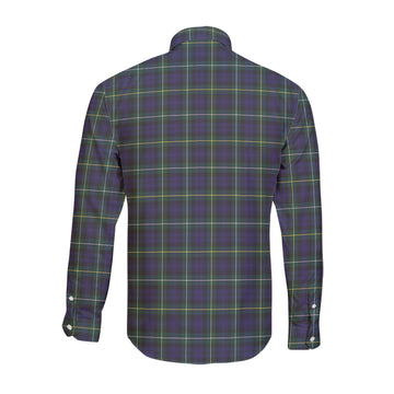 Campbell Argyll Modern Tartan Long Sleeve Button Up Shirt with Family Crest