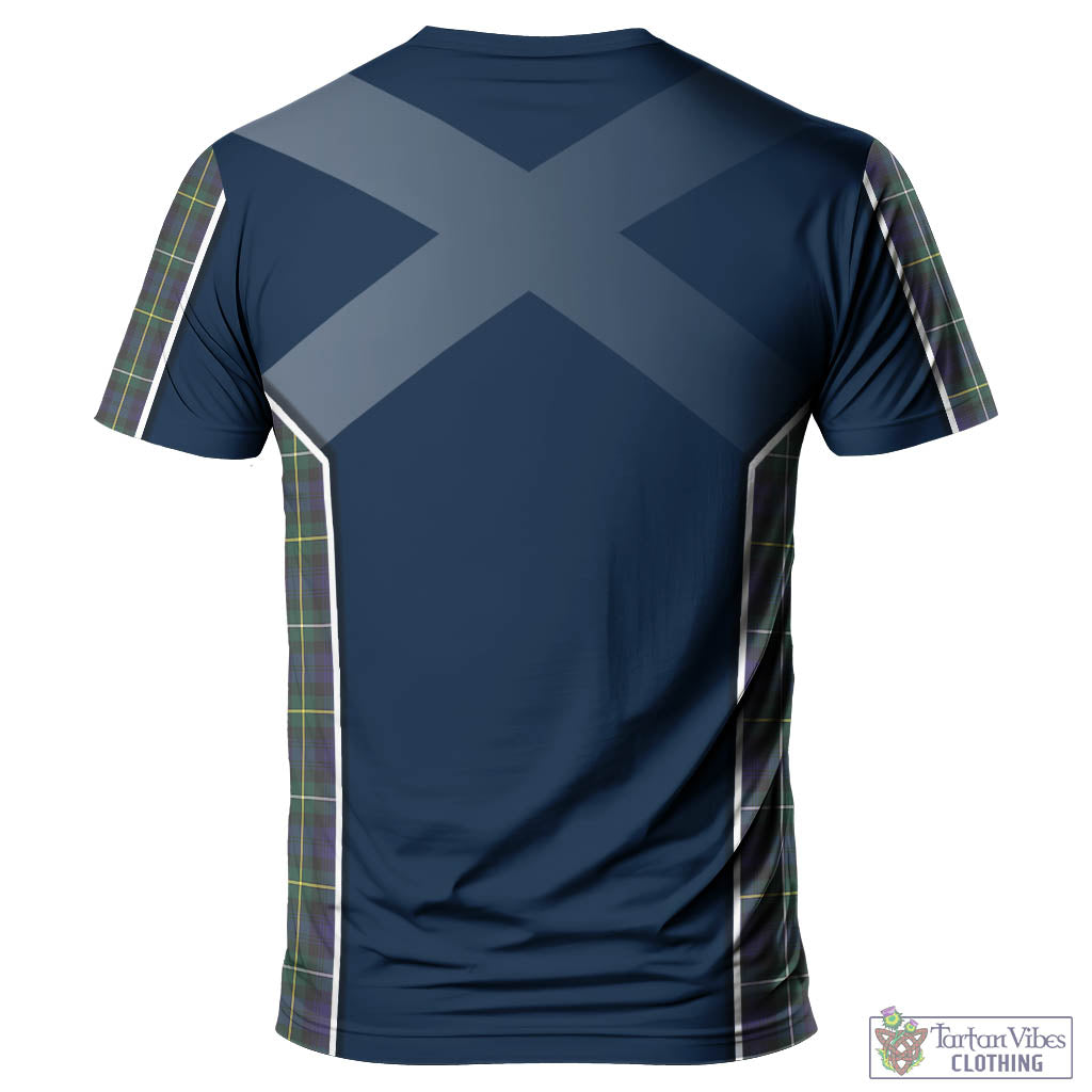 Tartan Vibes Clothing Campbell Argyll Modern Tartan T-Shirt with Family Crest and Scottish Thistle Vibes Sport Style