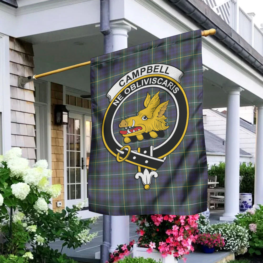 Campbell Argyll Modern Tartan Flag with Family Crest - Tartan Vibes Clothing