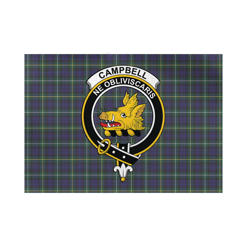 Campbell Argyll Modern Tartan Flag with Family Crest - Tartan Vibes Clothing