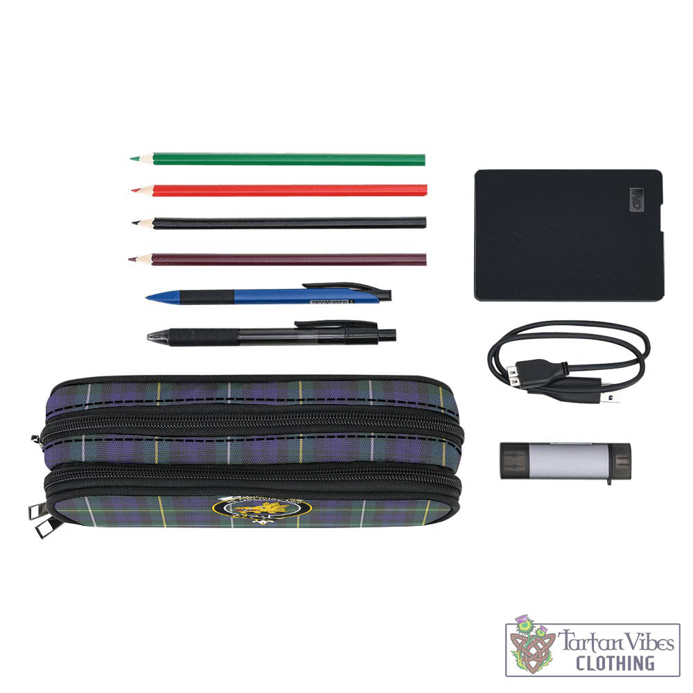 Tartan Vibes Clothing Campbell Argyll Modern Tartan Pen and Pencil Case with Family Crest