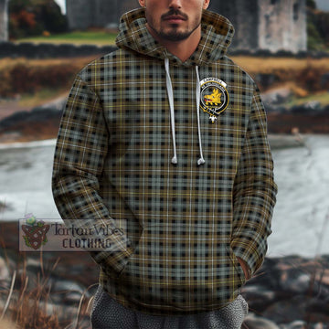 Campbell Argyll Weathered Tartan Cotton Hoodie with Family Crest