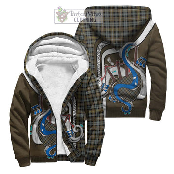 Campbell Argyll Weathered Tartan Sherpa Hoodie with Epic Bagpipe Style