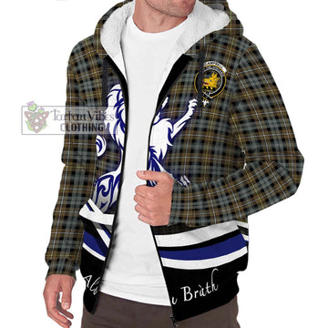 Campbell Argyll Weathered Tartan Sherpa Hoodie with Alba Gu Brath Regal Lion Emblem