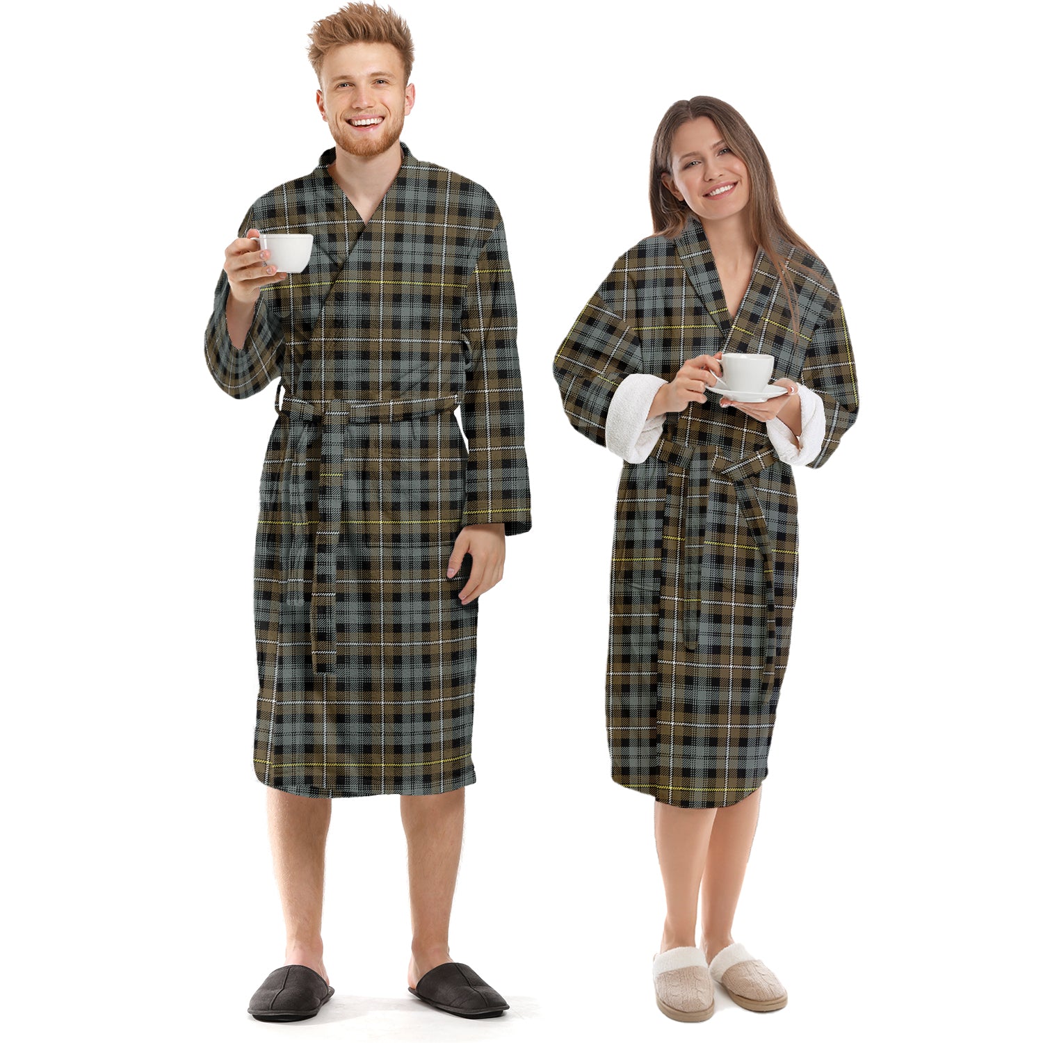 Campbell Argyll Weathered Tartan Bathrobe Unisex S - Tartan Vibes Clothing