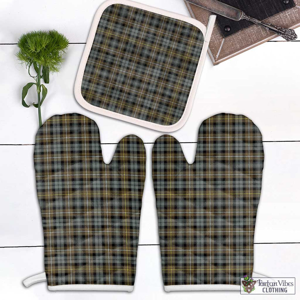 Campbell Argyll Weathered Tartan Combo Oven Mitt & Pot-Holder Combo 1 Oven Mitt & 1 Pot-Holder White - Tartan Vibes Clothing