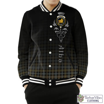 Tartan Vibes Clothing Campbell Argyll Weathered Tartan Baseball Jacket Featuring Alba Gu Brath Family Crest Celtic Inspired