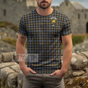 Campbell Argyll Weathered Tartan Cotton T-Shirt with Family Crest