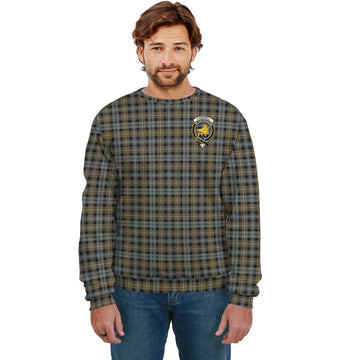 Campbell Argyll Weathered Tartan Sweatshirt with Family Crest