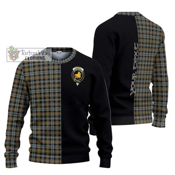 Campbell Argyll Weathered Tartan Ugly Sweater with Family Crest and Half Of Me Style