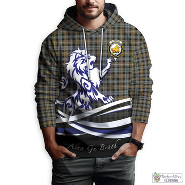 Campbell Argyll Weathered Tartan Hoodie with Alba Gu Brath Regal Lion Emblem