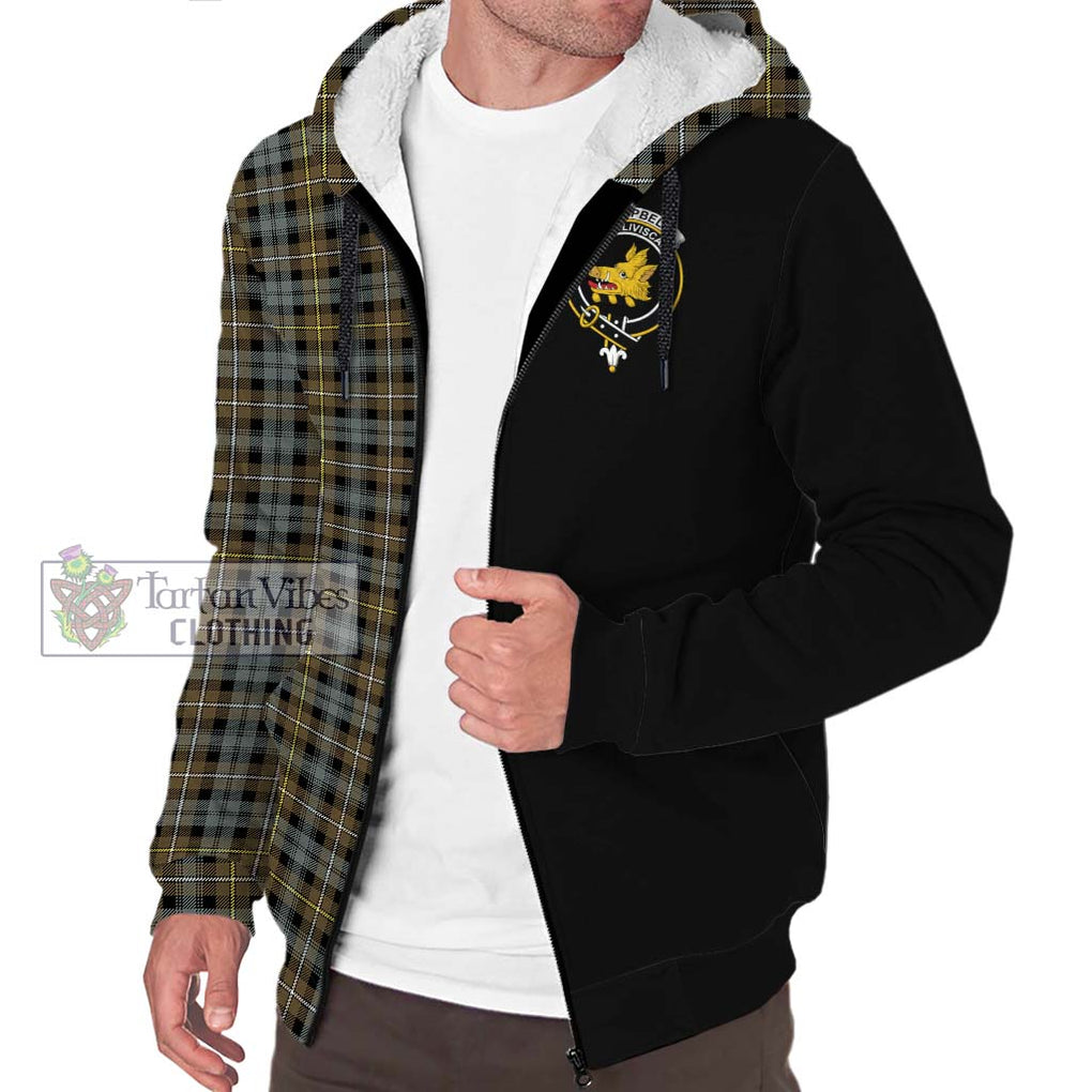 Campbell Argyll Weathered Tartan Sherpa Hoodie with Family Crest and Half Of Me Style Unisex S - Tartanvibesclothing Shop