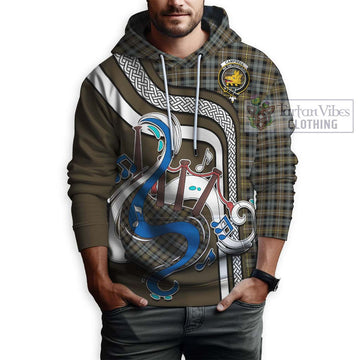 Campbell Argyll Weathered Tartan Hoodie with Epic Bagpipe Style