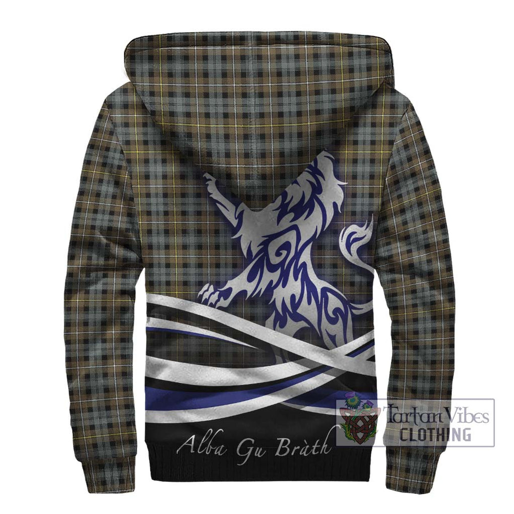 Campbell Argyll Weathered Tartan Sherpa Hoodie with Alba Gu Brath Regal Lion Emblem - Tartanvibesclothing Shop