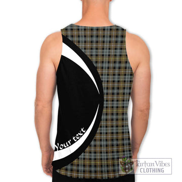 Campbell Argyll Weathered Tartan Men's Tank Top with Family Crest Circle Style