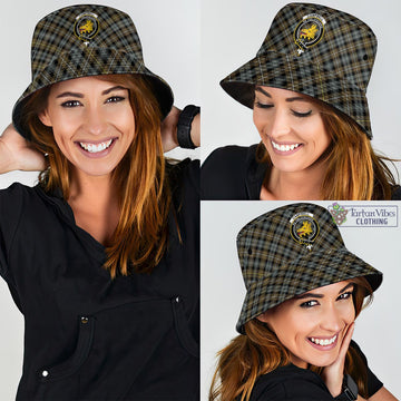 Campbell Argyll Weathered Tartan Bucket Hat with Family Crest