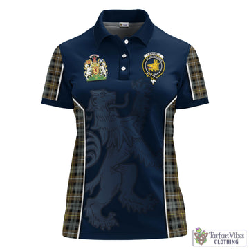 Campbell Argyll Weathered Tartan Women's Polo Shirt with Family Crest and Lion Rampant Vibes Sport Style