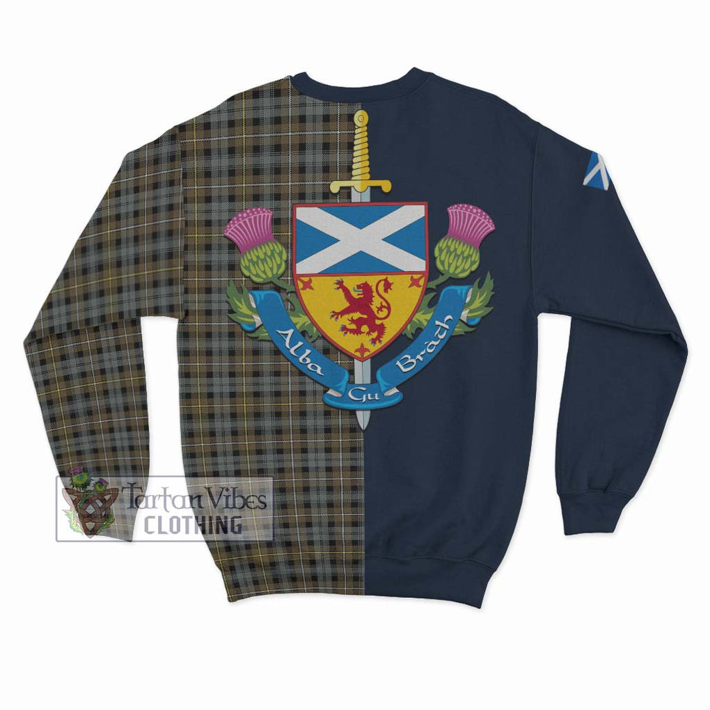 Tartan Vibes Clothing Campbell Argyll Weathered Tartan Sweatshirt with Scottish Lion Royal Arm Half Style