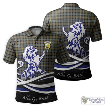 Campbell Argyll Weathered Tartan Polo Shirt with Alba Gu Brath Regal Lion Emblem