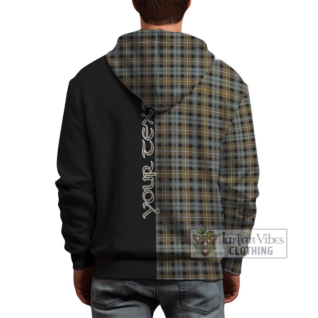 Campbell Argyll Weathered Tartan Hoodie with Family Crest and Half Of Me Style - Tartanvibesclothing Shop