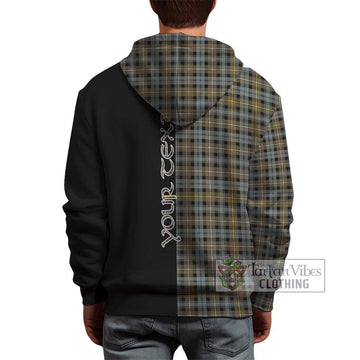 Campbell Argyll Weathered Tartan Hoodie with Family Crest and Half Of Me Style