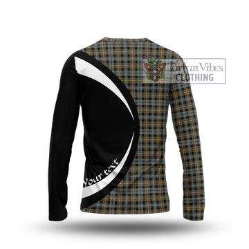 Campbell Argyll Weathered Tartan Long Sleeve T-Shirt with Family Crest Circle Style