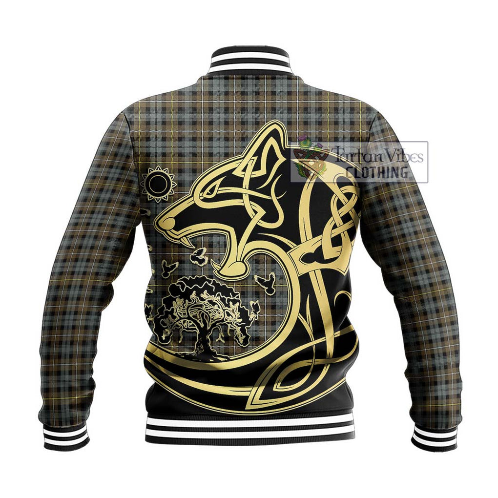 Campbell Argyll Weathered Tartan Baseball Jacket with Family Crest Celtic Wolf Style - Tartan Vibes Clothing