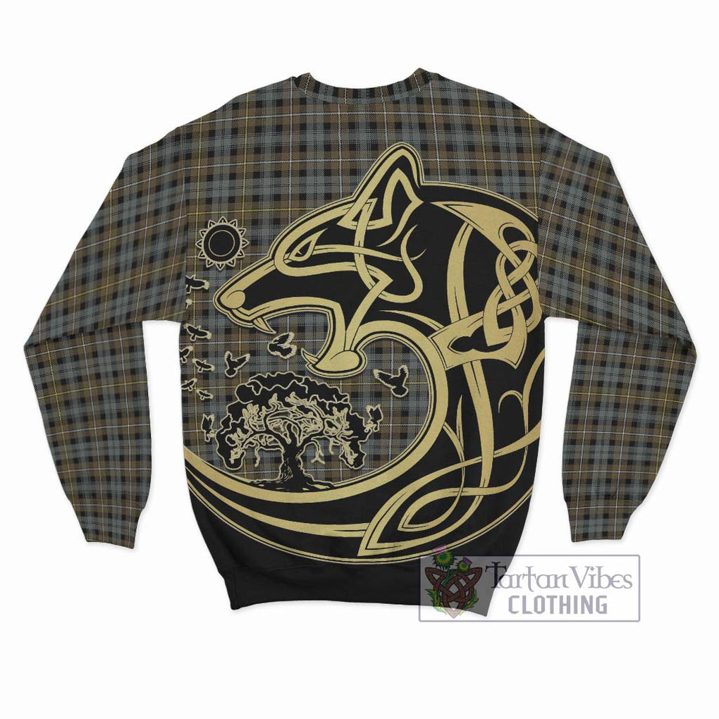 Campbell Argyll Weathered Tartan Sweatshirt with Family Crest Celtic Wolf Style - Tartan Vibes Clothing