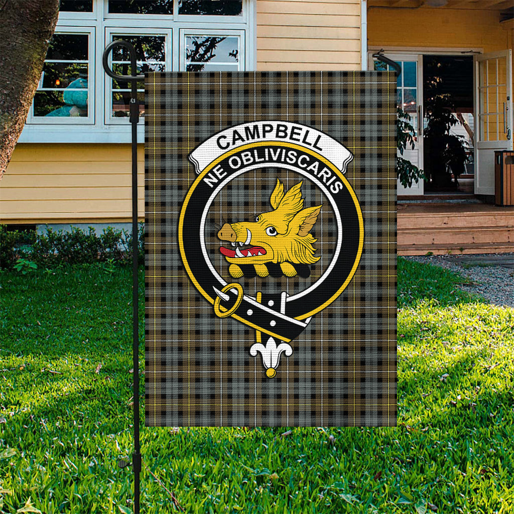 Campbell Argyll Weathered Tartan Flag with Family Crest - Tartan Vibes Clothing