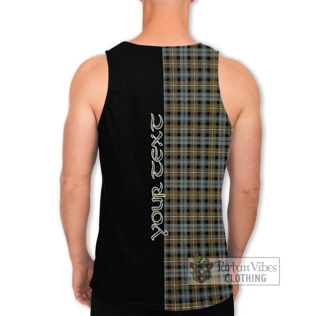 Campbell Argyll Weathered Tartan Men's Tank Top with Family Crest and Half Of Me Style - Tartanvibesclothing Shop