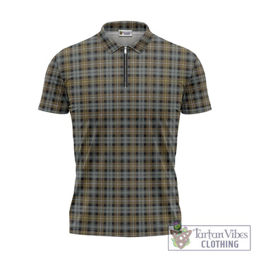 Campbell Argyll Weathered Tartan Zipper Polo Shirt