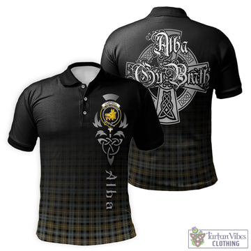 Campbell Argyll Weathered Tartan Polo Shirt Featuring Alba Gu Brath Family Crest Celtic Inspired