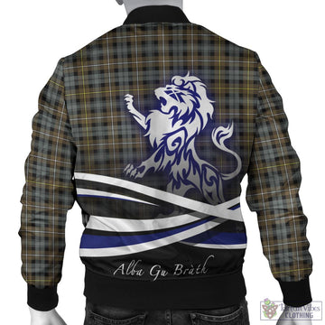 Campbell Argyll Weathered Tartan Bomber Jacket with Alba Gu Brath Regal Lion Emblem