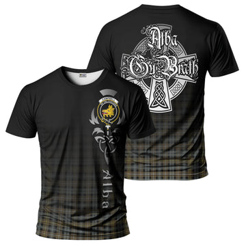 Campbell Argyll Weathered Tartan T-Shirt Featuring Alba Gu Brath Family Crest Celtic Inspired