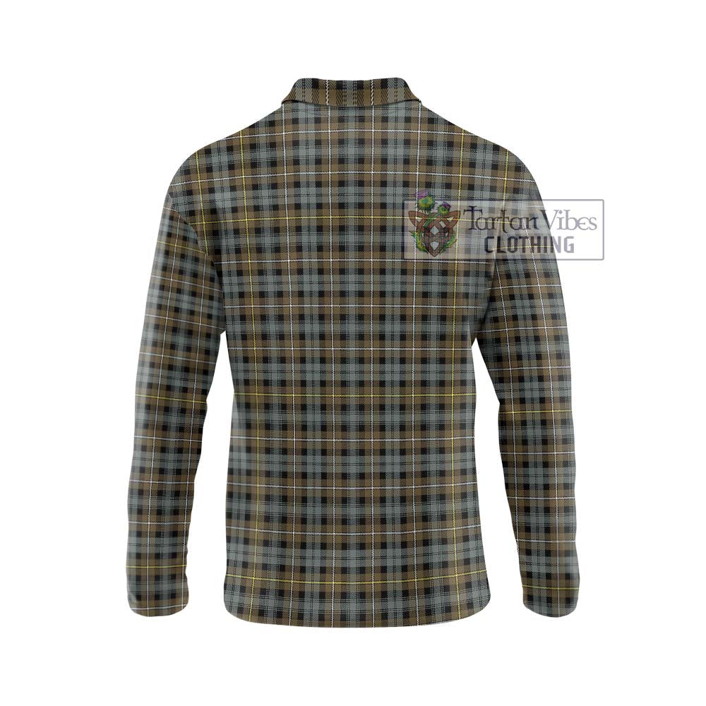 Campbell Argyll Weathered Tartan Long Sleeve Polo Shirt with Family Crest DNA In Me Style - Tartanvibesclothing Shop