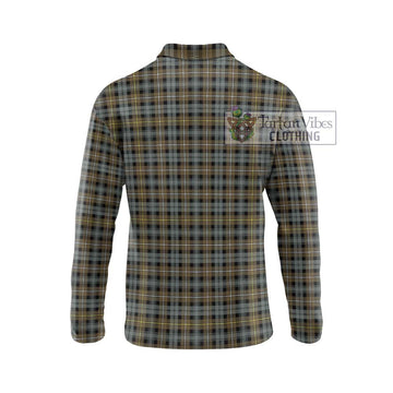 Campbell Argyll Weathered Tartan Long Sleeve Polo Shirt with Family Crest DNA In Me Style