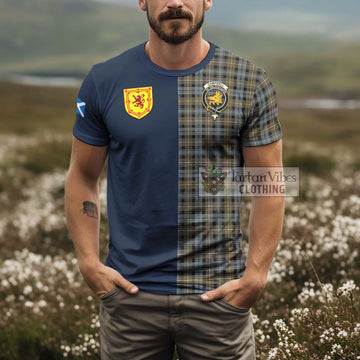 Campbell Argyll Weathered Tartan T-Shirt Alba with Scottish Lion Royal Arm Half Style