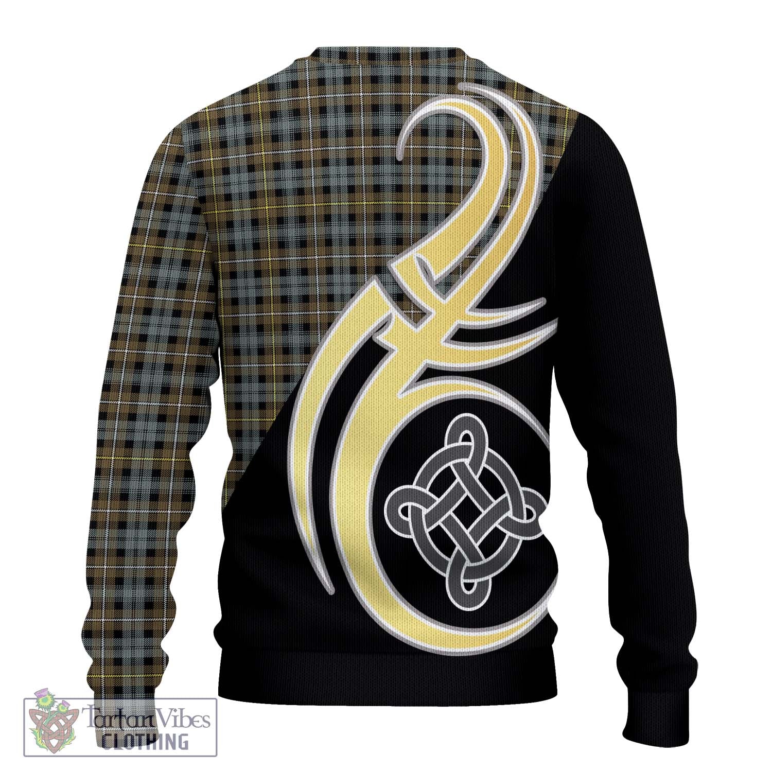 Campbell Argyll Weathered Tartan Knitted Sweater with Family Crest and Celtic Symbol Style - Tartan Vibes Clothing