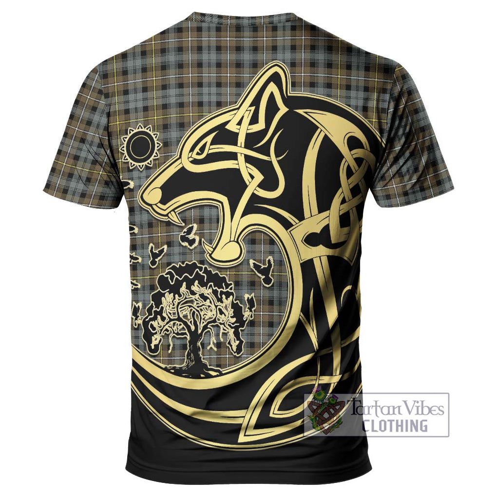 Campbell Argyll Weathered Tartan T-Shirt with Family Crest Celtic Wolf Style - Tartan Vibes Clothing